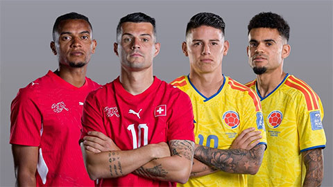 Trực tiếp Thụy Sĩ vs Colombia, 03h00 ngày 8/7