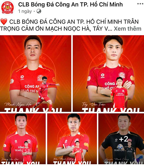 CA TP.HCM tiếp tục nói lời chia tay thêm 6 cầu thủ nội trước thềm mùa giải mới - Ảnh: CA TP.HCM