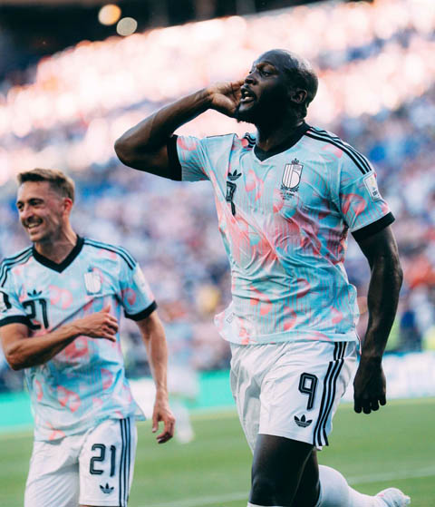 Lukaku ăn mừng bàn thắng ấn định chiến thắng 4-1 cho Bỉ trước Mỹ  