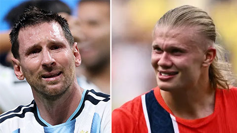 Nhưng ngay cả những người giành chiến thắng như Messi hay Haaland cũng không cầm được nước mắt