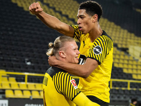 Haaland và Bellingham là những người bạn thân khi từng cùng khoác áo Dortmund - Ảnh: GQ