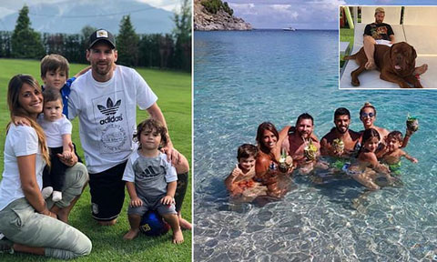 Gia đình và bạn bè là điểm tựa để Messi duy trì phong độ đỉnh cao - Ảnh: Daily Mail