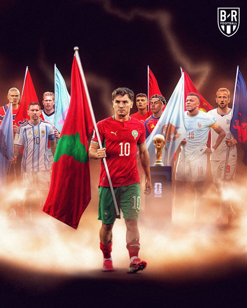 Morocco là lá cờ đầu của bóng đá châu Phi tại World Cup thời điểm hiện tại - Ảnh: @brfootball