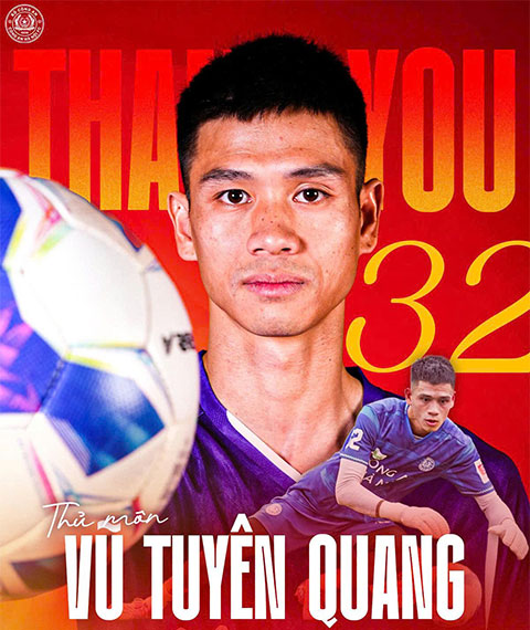 CAHN đã nói lời chia tay cựu thủ môn Tuyên Quang