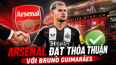 Arsenal được cho là đã đạt thỏa thuận hợp đồng 5 năm với Bruno Guimaraes