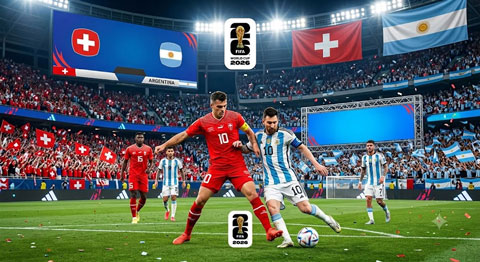 Các cầu thủ Thụy Sĩ chỉ cần phong tỏa được Messi là đã giảm được đáng kể khả năng tấn công của Argentina - Ảnh: AI
