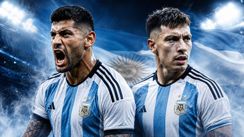 Cặp trung vệ của Argentina rất mạnh mẽ nhưng đôi khi vẫn thiếu tập trung - Ảnh: AI