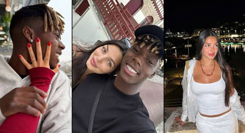 Nico Williams và bạn gái Ainhi Garcia