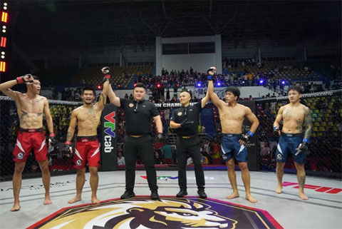 Diễn biến của trận MMA Duo chủ yếu thuộc về Trần Việt Anh & Thiên Tát La La với những pha đổi đòn ở nửa sân