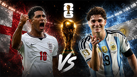 Siêu máy tính dự đoán kết quả Anh vs Argentina tại World Cup 2026, với tuyển Anh được đánh giá nhỉnh hơn đôi chút