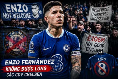 Enzo không được lòng các CĐV Chelsea