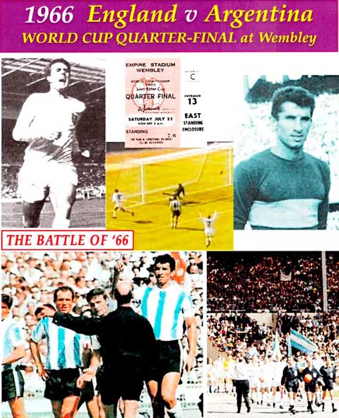 Anh và Argentina từng gây ra nhiều tranh cãi ở trận tứ kết World Cup 1966 - Ảnh: Soccer Books