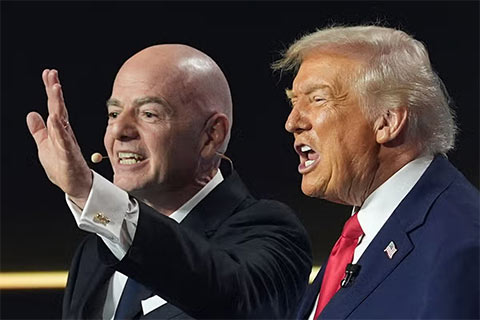 Ông Infantino có mối quan hệ thân thiết với Tổng thống Mỹ, Donald Trump