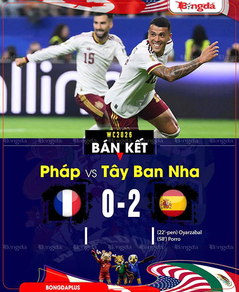 Tây Ban Nha thắng thuyết phục Pháp để vào chung kết