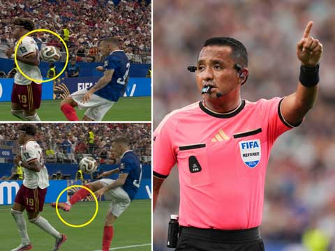 Quyết định thổi phạt penalty sau pha bóng giữa Digne và Yamal cũng gây tranh cãi