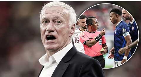 HLV Deschamps không hài lòng về trọng tài Barton - Ảnh: famuajibade