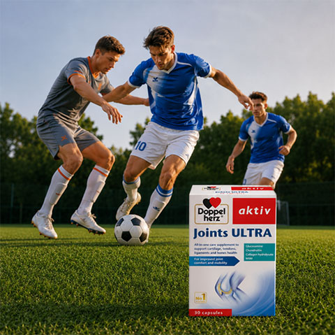 Doppelherz Joints ULTRA đồng hành cùng hệ vận động bền bỉ, để đam mê trên sân cỏ không bị gián đoạn theo thời gian