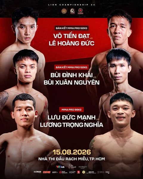 LION Championship 34 hé lộ những cặp đấu đầu tiên