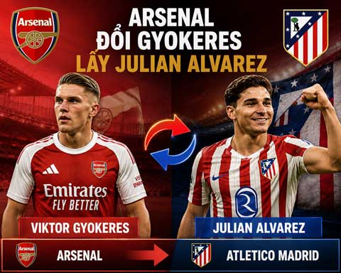 Arsenal tính đổi Gyokeres lấy Alvarez