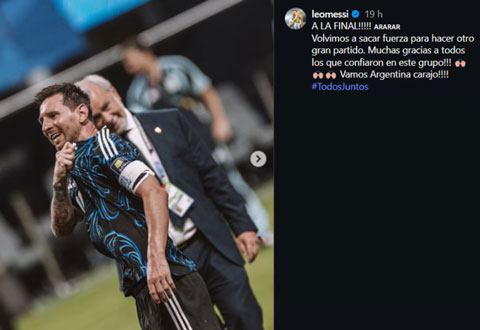 Bài đăng mới đây của Messi đang đem lại sự phấn khích cho fan