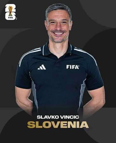 Vincic là trọng tài Slovenia đầu tiên bắt chính chung kết World Cup