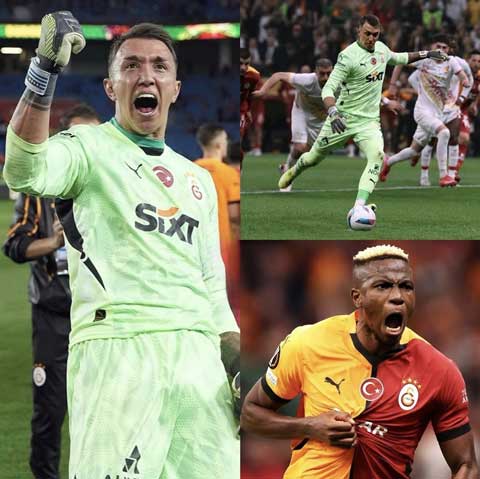Việc thủ môn Muslera ghi bàn được cho là có tác động tới thương vụ mua Osimhen - Ảnh: @MotivacionesF