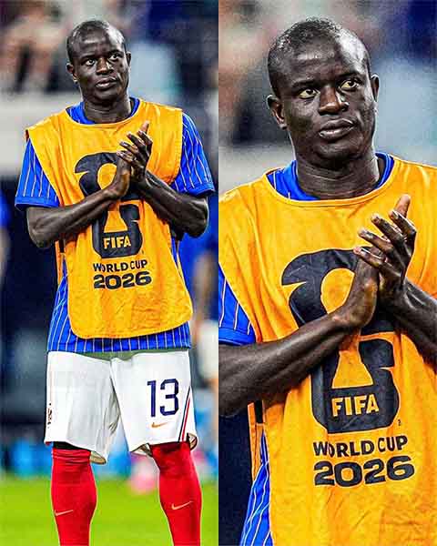 Didier Deschamps đã không sử dụng N'Golo Kante một phút nào tại World Cup 2026
