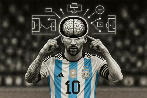 Messi có bộ não bóng đá thiên tài