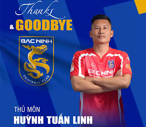 Thủ môn Tuấn Linh - người hùng đưa Bắc Ninh lên hạng là một trong 13 cái tên chia tay đội bóng trước thềm V.League 2026/27