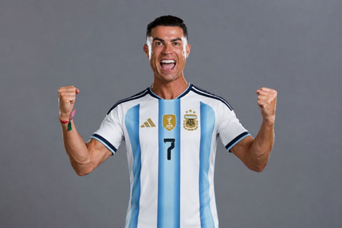 Viễn cảnh Ronaldo khoác áo ĐT Argentina khiến nhiều người phấn khích - Ảnh: George Cook