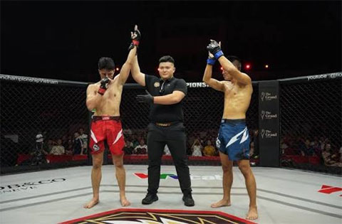 Nguyễn Hữu Hân thắng Thẩm Long bằng knock-out kỹ thuật TKO tại LION Championship 33