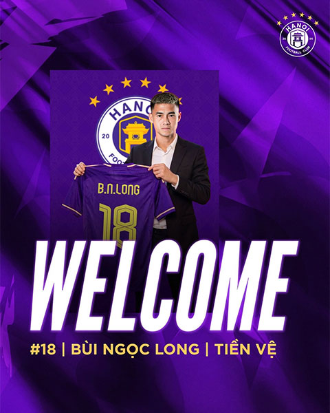 Tiền vệ Bùi Ngọc Long gia nhập CLB Hà Nội