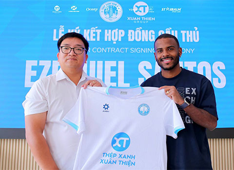 Tiền vệ tấn công người Brazil - Ezequiel Santos là ngoại binh thứ 2 vừa gia nhập Nam Định
