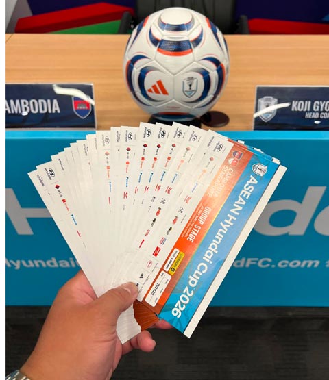 Giá vé xem trận Campuchia vs Singapore khá rẻ