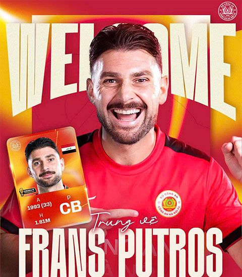 Trung vệ Frans Putros gia nhập CAHN trước thềm mùa giải 2026/27