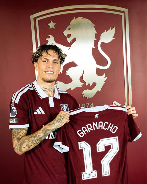 Garnacho nhận số 17 ở Aston Villa