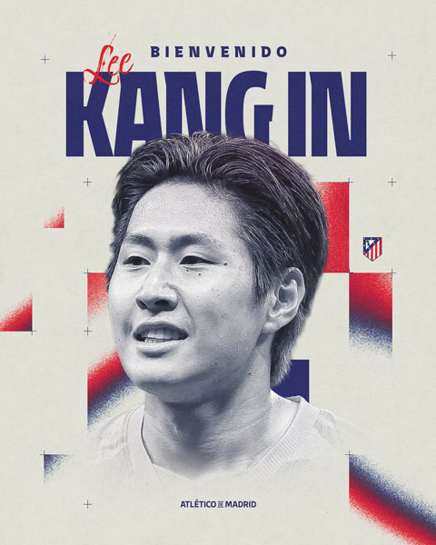 Thông báo chào mừng Lee Kang-in của Atletico