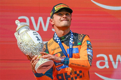Lando Norris giành chiến thắng tại chặng đua Hungarian Grand Prix 2026. Ảnh: ESPN