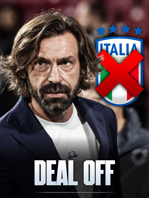 Thương vụ bổ nhiệm Pirlo làm HLV ĐT Italia đã chính thức bị hủy - Ảnh: Fabrizio Romano