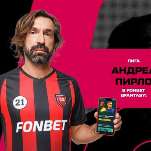 Việc Pirlo từng làm đại sứ thương hiệu toàn cầu cho công ty cá cược Nga Fonbet khiến ông mất cơ hội hội dẫn dắt ĐT Italia - Ảnh: @Andy_Calcio