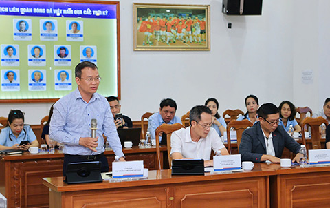 Phó Cục trưởng Cục TDTT Việt Nam Nguyễn Hồng Minh phát biểu ý kiến chỉ đạo tại Hội nghị