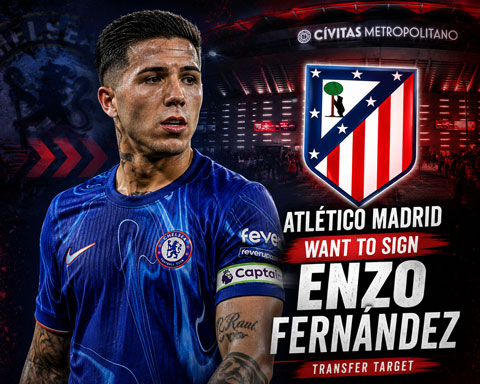 Atletico muốn chiêu mộ Enzo Fernandez