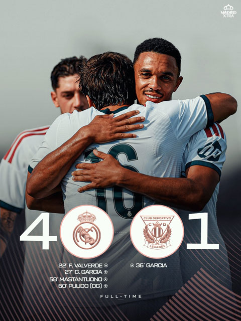 Real đại thắng Leganes - Ảnh: @MadridXtra