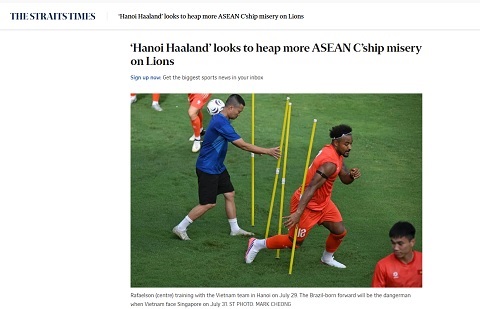 The Strats Times có bài viết "đặc tả" về Nguyễn Xuân Son