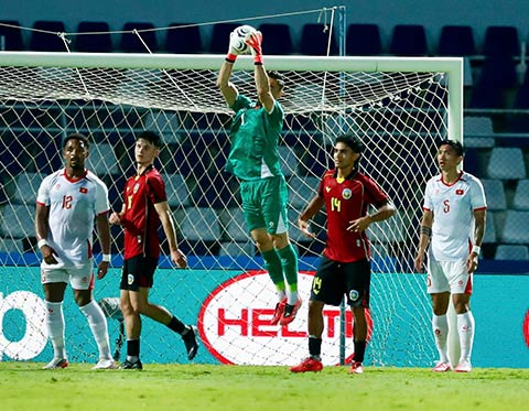 ĐT Việt Nam tự tin đánh bại các tiền đạo bên phía Singapore - Ảnh: Anh Khoa 