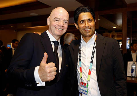 Infantino và Al-Khelaifi tại chung kết World Cup 2026