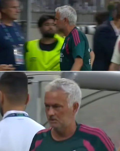 Mourinho nổi khùng với trọng tài dù chỉ là trận giao hữu - Ảnh: Football Post
