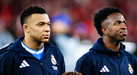 Mbappe và Vinicius trong màu áo Real Madrid