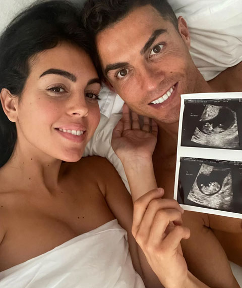 Ronaldo và Georgina hạnh phúc thông báo chuẩn bị chào đón cặp song sinh