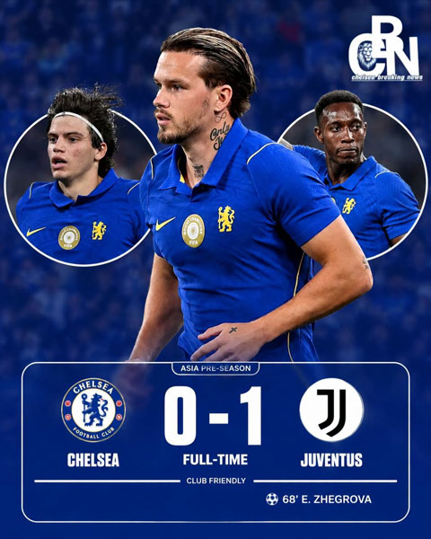 Chelsea để thua Juventus với tỷ số 0-1 - Ảnh: Chelsea breaking news